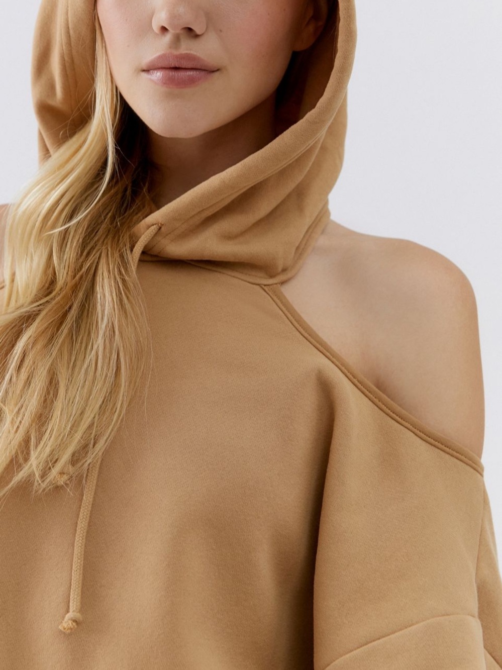 Cold-Shoulder Hoodie Sweatshirt View 5